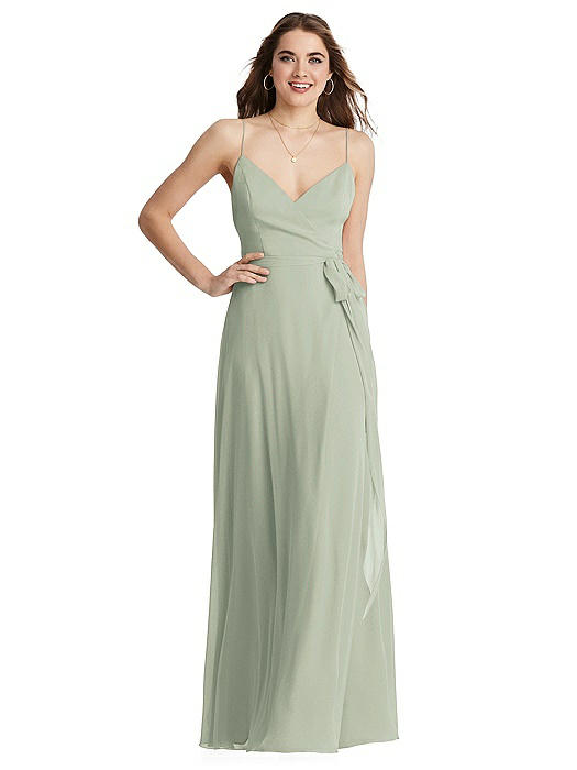 Chiffon Maxi Wrap Dress with Sash - Cora