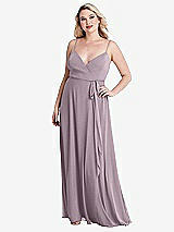 Alt View 1 Thumbnail - Lilac Dusk Chiffon Maxi Wrap Dress with Sash - Cora