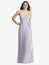 Front View Thumbnail - Moondance Chiffon Maxi Wrap Dress with Sash - Cora