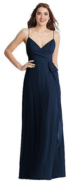 Chiffon Maxi Wrap Dress with Sash - Cora