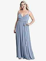 Alt View 1 Thumbnail - Cloudy Chiffon Maxi Wrap Dress with Sash - Cora