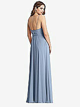 Rear View Thumbnail - Cloudy Chiffon Maxi Wrap Dress with Sash - Cora