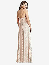 Rear View Thumbnail - Coquette Floral Print Chiffon Maxi Wrap Dress with Sash - Cora