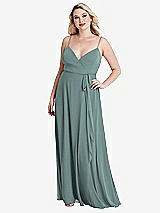 Alt View 1 Thumbnail - Icelandic Chiffon Maxi Wrap Dress with Sash - Cora