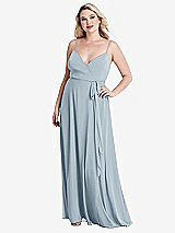 Alt View 1 Thumbnail - Mist Chiffon Maxi Wrap Dress with Sash - Cora