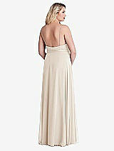 Alt View 2 Thumbnail - Oat Chiffon Maxi Wrap Dress with Sash - Cora