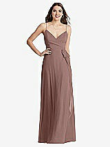 Front View Thumbnail - Sienna Chiffon Maxi Wrap Dress with Sash - Cora