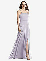 Front View Thumbnail - Moondance Square Neck Chiffon Maxi Dress with Front Slit - Elliott