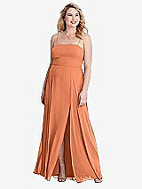 Alt View 1 Thumbnail - Sweet Melon Square Neck Chiffon Maxi Dress with Front Slit - Elliott