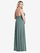 Alt View 2 Thumbnail - Icelandic Square Neck Chiffon Maxi Dress with Front Slit - Elliott