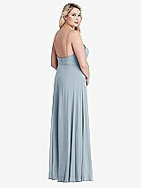 Alt View 2 Thumbnail - Mist Square Neck Chiffon Maxi Dress with Front Slit - Elliott