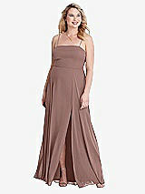 Alt View 1 Thumbnail - Sienna Square Neck Chiffon Maxi Dress with Front Slit - Elliott