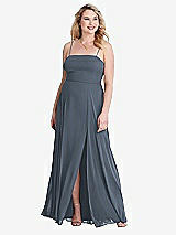 Alt View 1 Thumbnail - Silverstone Square Neck Chiffon Maxi Dress with Front Slit - Elliott