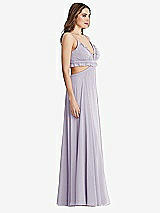 Side View Thumbnail - Moondance Ruffled Chiffon Cutout Maxi Dress - Jessie