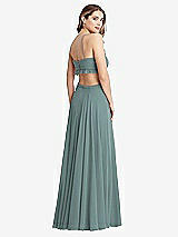 Rear View Thumbnail - Icelandic Ruffled Chiffon Cutout Maxi Dress - Jessie