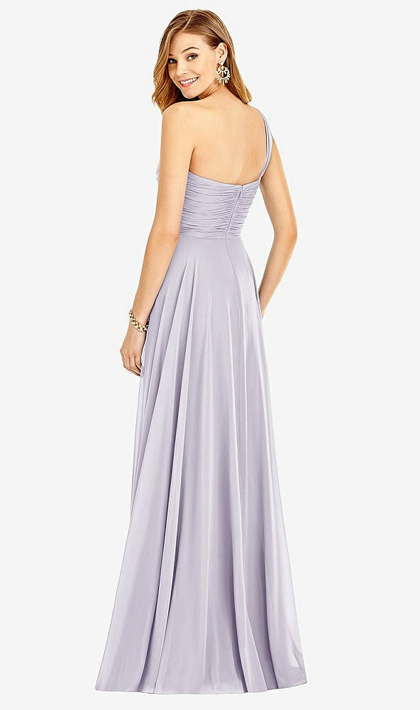 Back View - Moondance One-Shoulder Draped Chiffon Maxi Dress - Dani