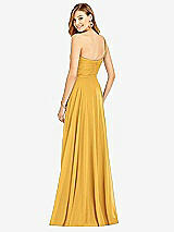 Rear View Thumbnail - NYC Yellow One-Shoulder Draped Chiffon Maxi Dress - Dani