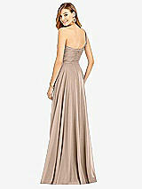 Rear View Thumbnail - Topaz One-Shoulder Draped Chiffon Maxi Dress - Dani