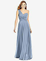 Front View Thumbnail - Cloudy One-Shoulder Draped Chiffon Maxi Dress - Dani