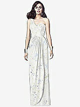 Alt View 1 Thumbnail - Bleu Garden One-Shoulder Draped Maxi Dress with Front Slit - Aeryn