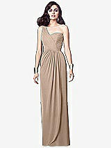 Alt View 1 Thumbnail - Topaz One-Shoulder Draped Maxi Dress with Front Slit - Aeryn