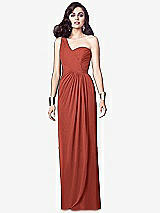 Alt View 1 Thumbnail - Amber Sunset One-Shoulder Draped Maxi Dress with Front Slit - Aeryn