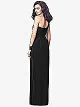 Alt View 2 Thumbnail - Black One-Shoulder Draped Maxi Dress with Front Slit - Aeryn