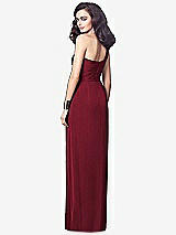 Alt View 2 Thumbnail - Burgundy One-Shoulder Draped Maxi Dress with Front Slit - Aeryn