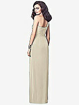 Alt View 2 Thumbnail - Champagne One-Shoulder Draped Maxi Dress with Front Slit - Aeryn