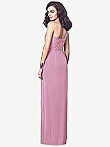 Alt View 2 Thumbnail - Powder Pink One-Shoulder Draped Maxi Dress with Front Slit - Aeryn