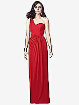 Alt View 1 Thumbnail - Parisian Red One-Shoulder Draped Maxi Dress with Front Slit - Aeryn