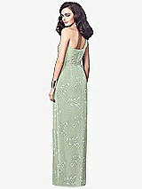 Alt View 2 Thumbnail - Vintage Primrose Sage One-Shoulder Draped Maxi Dress with Front Slit - Aeryn