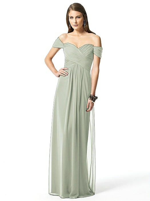 Off-the-Shoulder Ruched Chiffon Maxi Dress - Alessia