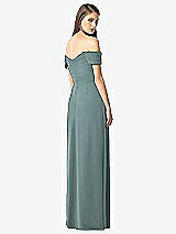 Rear View Thumbnail - Icelandic Off-the-Shoulder Ruched Chiffon Maxi Dress - Alessia