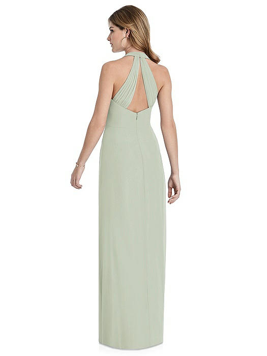 V-Neck Halter Chiffon Maxi Dress - Taryn