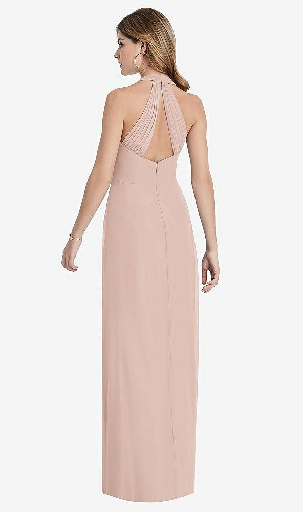 Front View - Toasted Sugar V-Neck Halter Chiffon Maxi Dress - Taryn