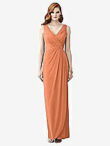 Front View Thumbnail - Sweet Melon Sleeveless Draped Faux Wrap Maxi Dress - Dahlia