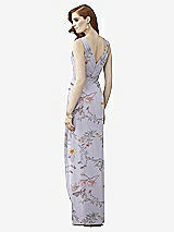 Rear View Thumbnail - Butterfly Botanica Silver Dove Sleeveless Draped Faux Wrap Maxi Dress - Dahlia