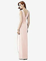 Rear View Thumbnail - Blush Sleeveless Draped Faux Wrap Maxi Dress - Dahlia