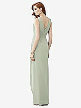 Rear View Thumbnail - Celadon Sleeveless Draped Faux Wrap Maxi Dress - Dahlia