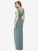 Rear View Thumbnail - Icelandic Sleeveless Draped Faux Wrap Maxi Dress - Dahlia