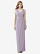 Front View Thumbnail - Lilac Haze Sleeveless Draped Faux Wrap Maxi Dress - Dahlia