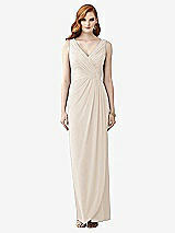 Front View Thumbnail - Oat Sleeveless Draped Faux Wrap Maxi Dress - Dahlia