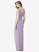 Rear View Thumbnail - Pale Purple Sleeveless Draped Faux Wrap Maxi Dress - Dahlia