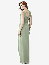 Rear View Thumbnail - Sage Sleeveless Draped Faux Wrap Maxi Dress - Dahlia