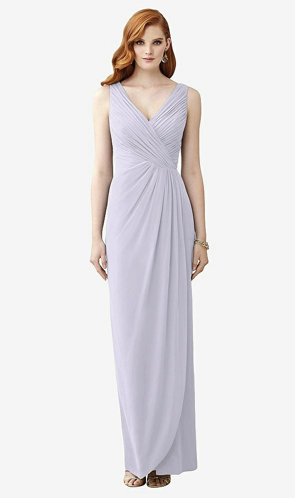 Front View - Silver Dove Sleeveless Draped Faux Wrap Maxi Dress - Dahlia