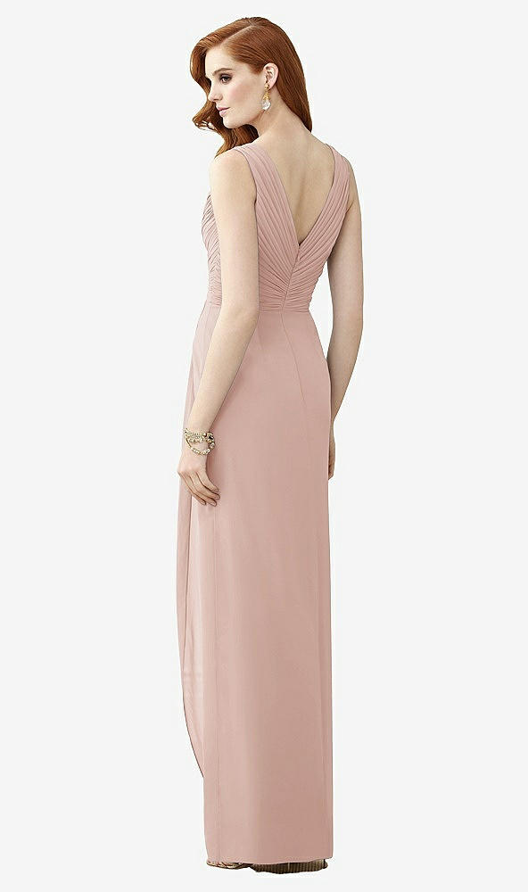 Back View - Toasted Sugar Sleeveless Draped Faux Wrap Maxi Dress - Dahlia