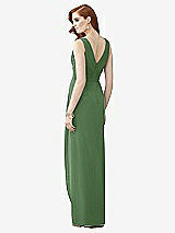 Rear View Thumbnail - Vineyard Green Sleeveless Draped Faux Wrap Maxi Dress - Dahlia