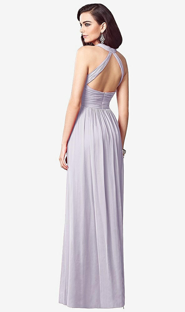 Back View - Moondance Ruched Halter Open-Back Maxi Dress - Jada