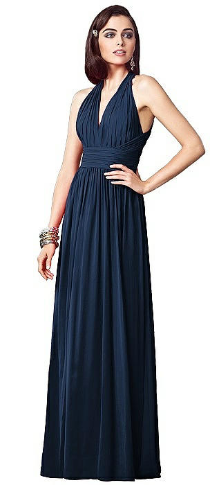 Ruched Halter Open-Back Maxi Dress - Jada